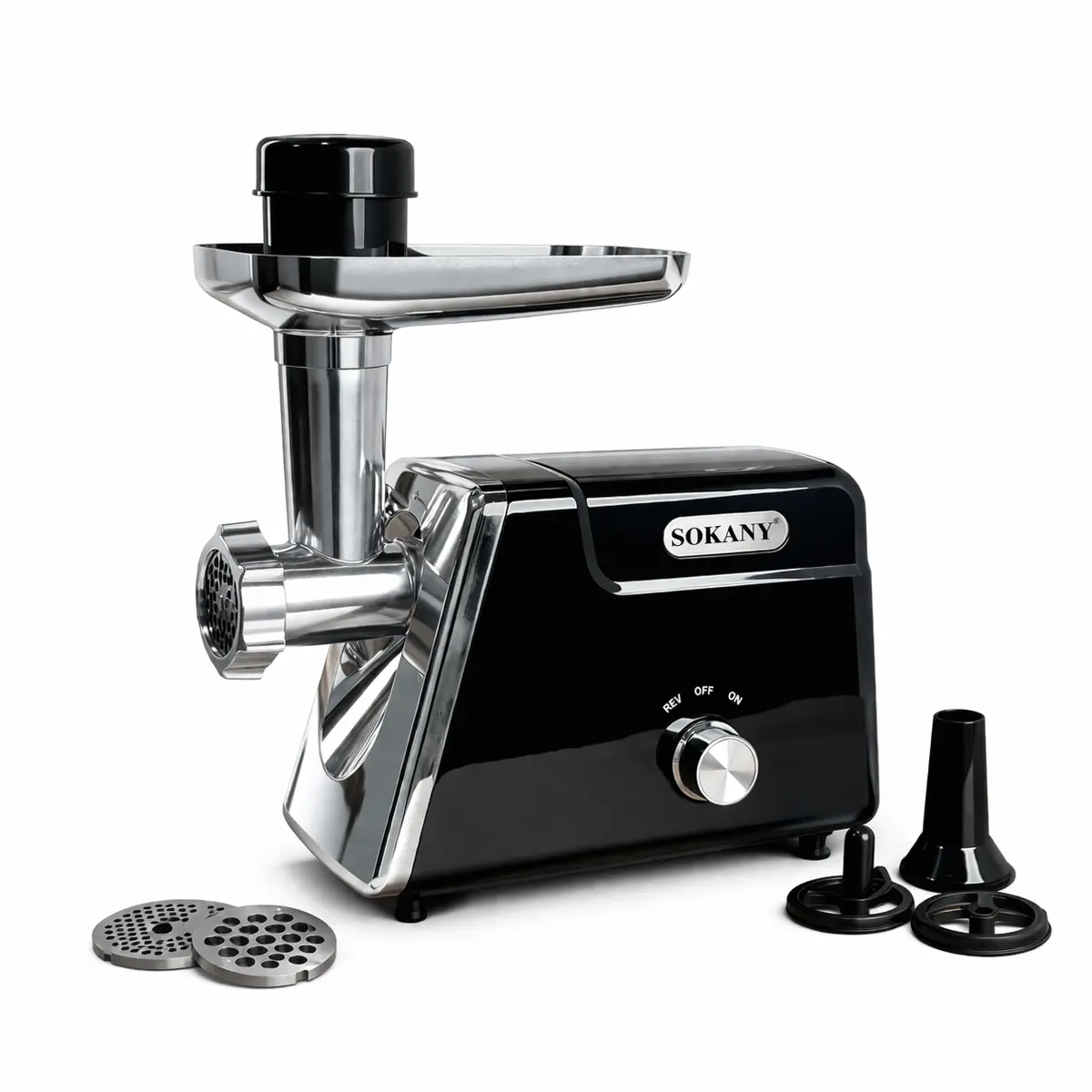 М'ясорубка електрична Sokany SK-06044 2800 Вт з металевим привідом