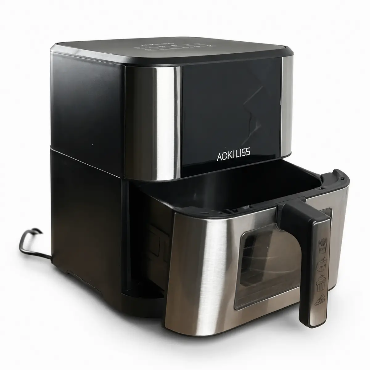 Електричний аерогриль Ackiliss ACL-650005 1800 Вт, велика чаша 12 л, Чорний