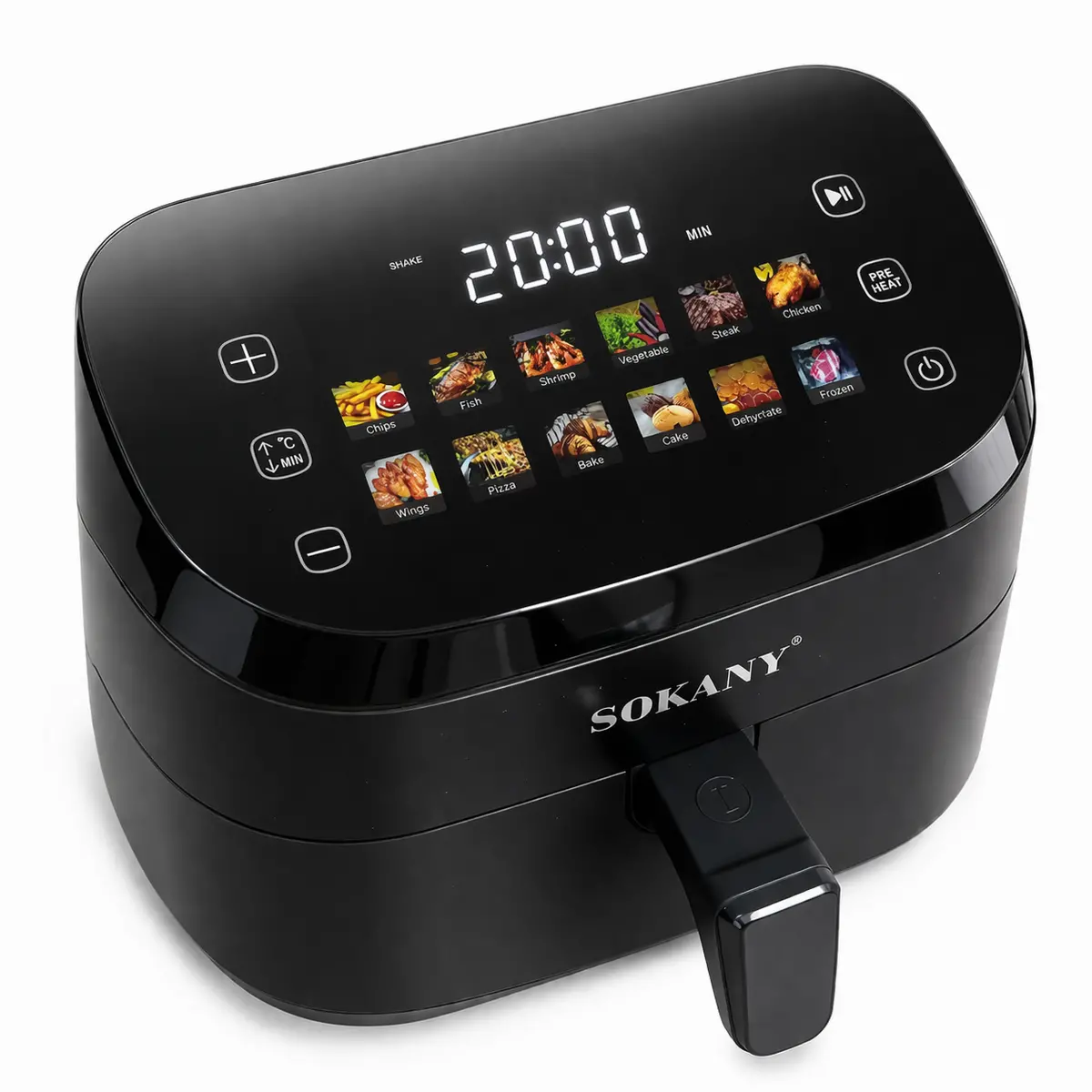 Аерогриль електричний Sokany SK-10125 на 6 л, 12 режимів приготування без олії