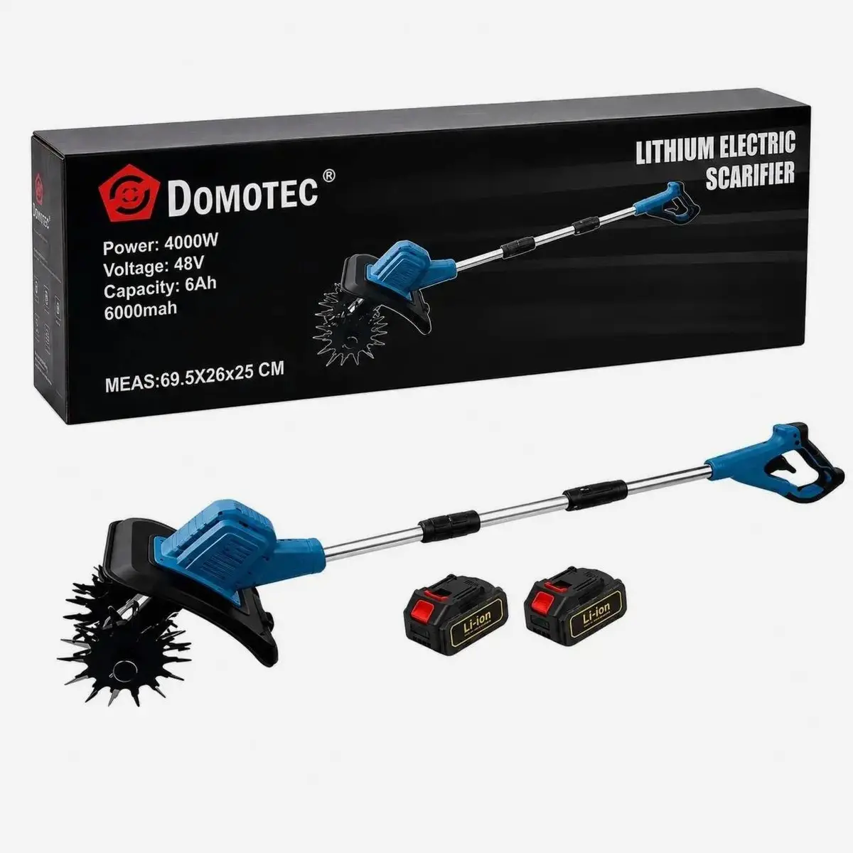 Садовий акумуляторний культиватор DOMOTEC, 4000 Вт, 48 В