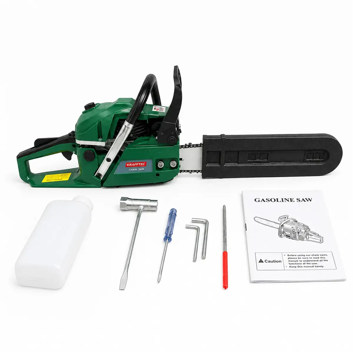 Ланцюгова бензопила KRAFFTEC, 6500 Вт, шина 45 см, 9500 об/хв