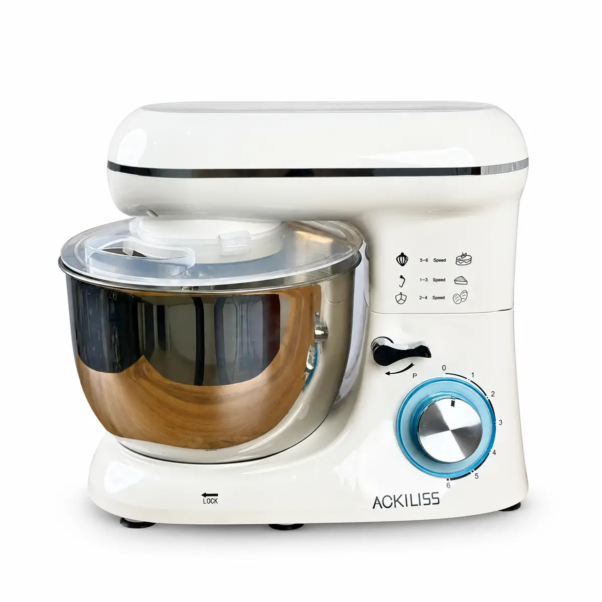 Електричний тістоміс стаціонарний Ackiliss ACL-95753W 5 л 1300 Вт
