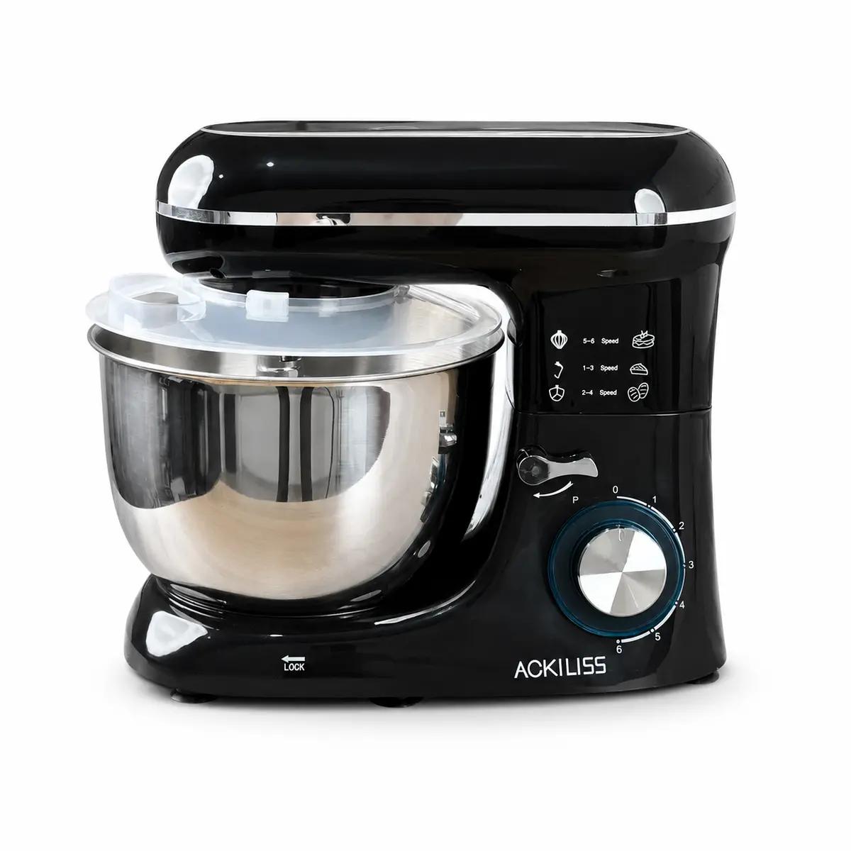 Міксер-тістоміс планетарний Ackiliss ACL-95753B 1300 Вт чорний електричний