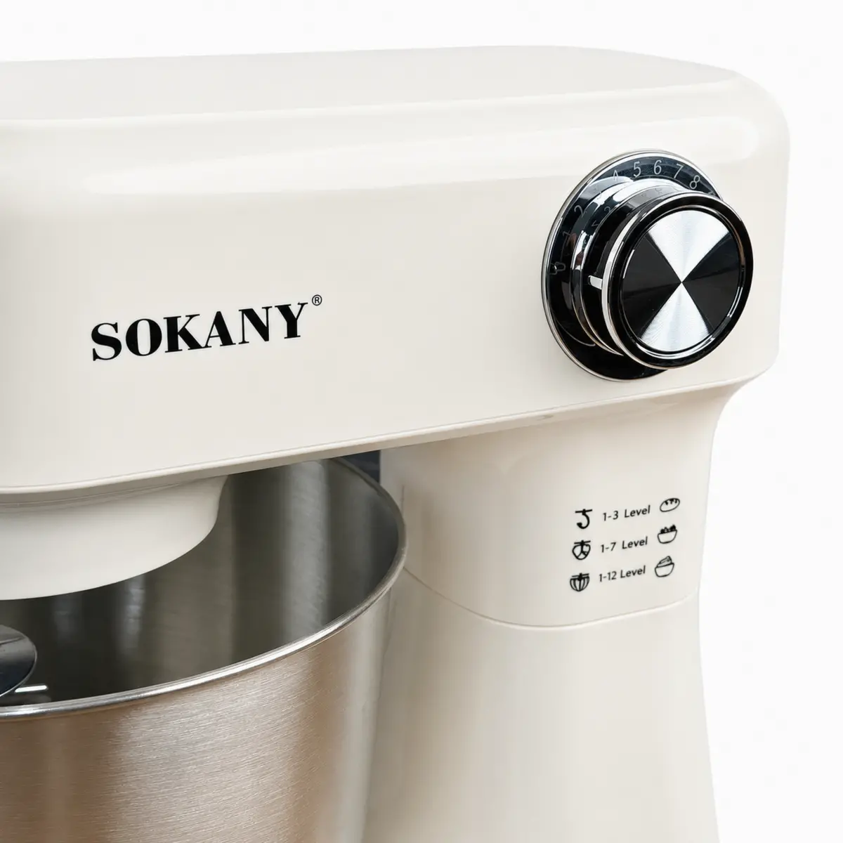 Планетарний кухонний міксер-тістоміс SOKANY SK-05019 1500 Вт з металевою чашею, 5.5 л