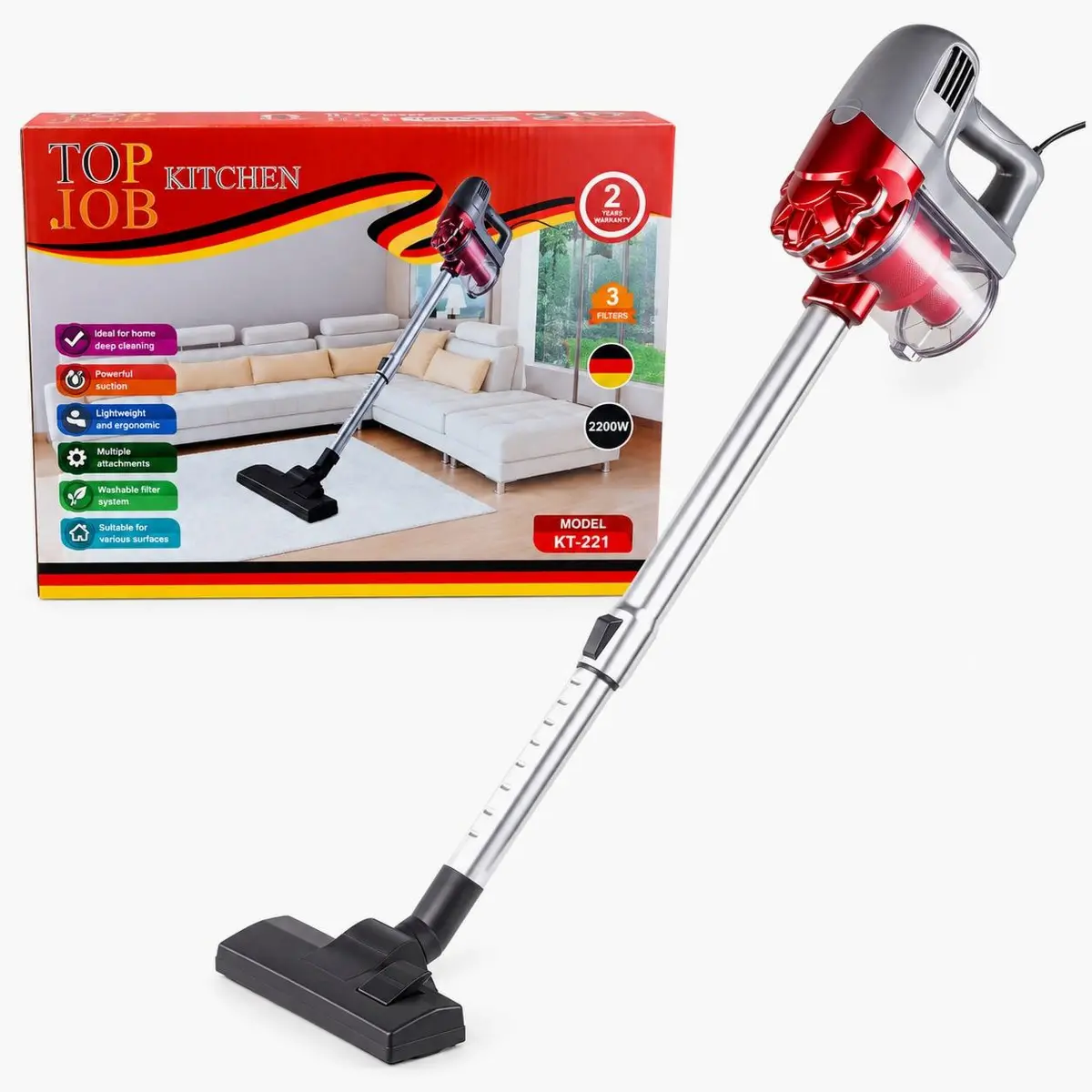 Ручний пилосос-циклон Top Kitchen TK000231, 4200 Вт, для сухого прибирання