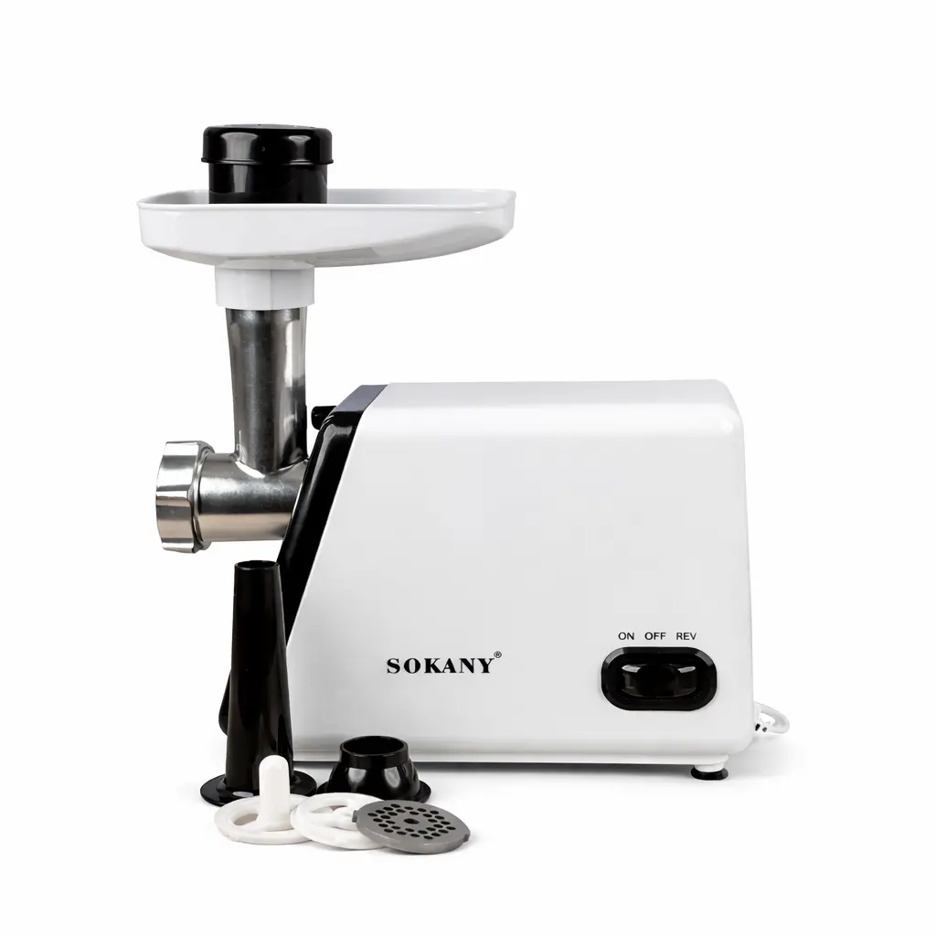 М'ясорубка електрична Sokany SK-312 2500 Вт з реверсом та насадками для ковбас